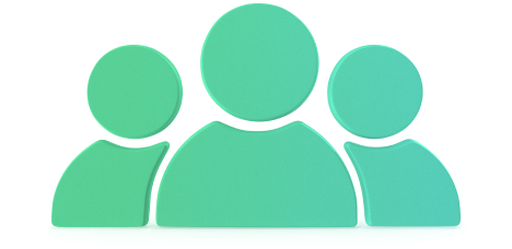 Icon of three abstract people
